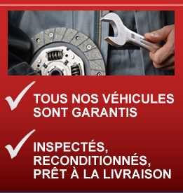Véhicules d'occasion inspectés et garantis